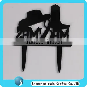 Factory Black Mr&Mrs Silhouette Wedding Cake Topper thumbnail-1