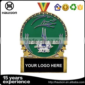 Wholesale Personalized Custom Casting Polygon Shape Soft Enamel Iron Brass Zinc Alloy Plating Gold WW2 Sport Medal With Ribbon thumbnail-6