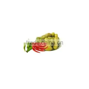 High Quality 100% Tunisian Table Olives,Green Olives With Green Peppers & Cayenne Peppers,Table Olives 370 ml Glass Jar thumbnail-3