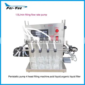 Wholesale Small Electric 4 Heads Semi Automatic Fast Pesticide Liquid Filling Machine thumbnail-1