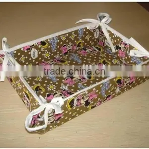 Rectangle Folding Washable Woven Fabric Baking Bread Basket thumbnail-2