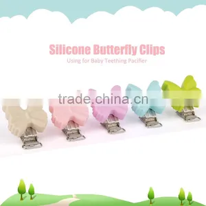 Wholesale New Product Silicone Butterfly Clip Accessories Teether Chain thumbnail-6