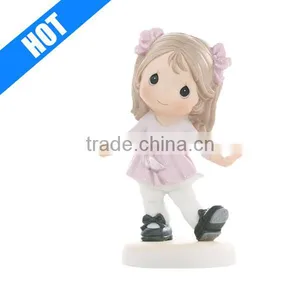 Hand Painted Promotional Bisque Porcelain Dancing Girl Figurine thumbnail-1