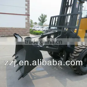 Rough Terrain Forklift With BUCKET With CE thumbnail-1