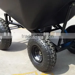 Four Wheels Plastic Tray 130L Wheelbarrow Cart thumbnail-4