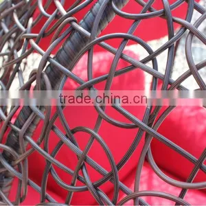 Synthetic Outdoor PE Rattan Round Wicker Swing Chair Furniture thumbnail-6