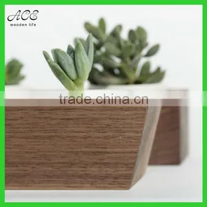 Wooden Plant Pot Home Decorative Plant Pots Wooden Planter thumbnail-1