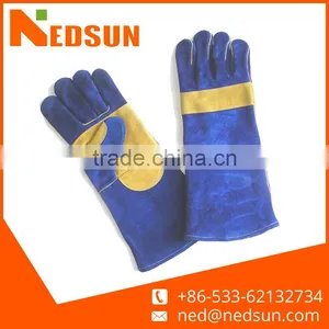 Welding Safety Protective Split Leather Gloves for Working thumbnail-1