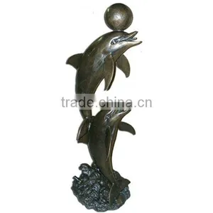 Manufacture Handmake Hot Sale Resin Animal Resin Dolphin Garden Ornaments(CE/UL/SGS) thumbnail-1