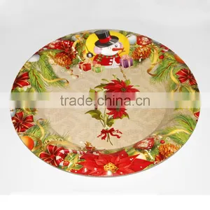Wholesale Cheap Christmas Plate With Decal Design thumbnail-2