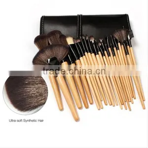 24 Pcs/Pro Cosmetic Makeup Brush Set Wooden Toiletry Kit Best Sale thumbnail-2