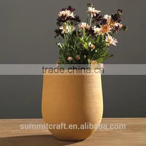 Modern Yellow Decorative Table Ware Pottery Vase thumbnail-5