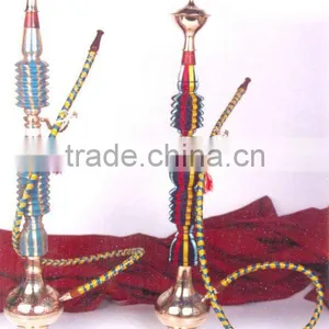 Metal Hookah, Full Brass Metal Hookah, Brass Hookah Pipe, Brass Metal Smoking Pipe, Decorative Metal Pipe, Brass Smoking Pipe thumbnail-1