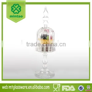 Top Grade High Temperature Resistance Cake Dome Set Glass Cover With Glass Pedestal thumbnail-1