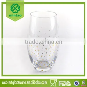 2017 HOT SELLING Star or Dot Decal Stemless Wine Glass Cup for Drinking thumbnail-2