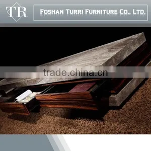 Modern Living Room Furniture Nature Marble Travertine TV Cabinet Designs thumbnail-5