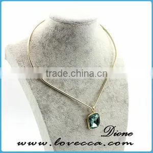 Elegant Statement Cheap Synthetic Gemstone Necklace thumbnail-1