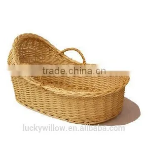 Natural Willow Baby Bassinet Basket ,wicker Baby Cribs,bassinet Wicker Baby Basket thumbnail-1
