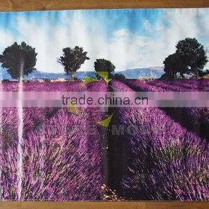 Lavender Field Design PVC Curtain for Home Decoration thumbnail-1