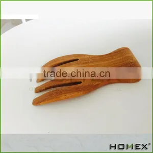 Kitchen Bamboo Handcrafted Curved Salad Servers / Salad Hands/Homex_BSCI thumbnail-1