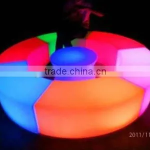 LED Colorful Garden Dining Table Bench Seats /classic Long Cube Bench thumbnail-3