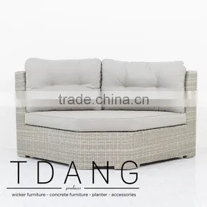 Sedona Wicker Bench Corner - Outdoor Poly Rattan Furniture thumbnail-1