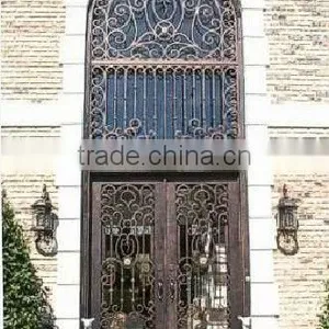 Bisini Wrought Iron Arch Top Double Entry Door (BG90071) thumbnail-1