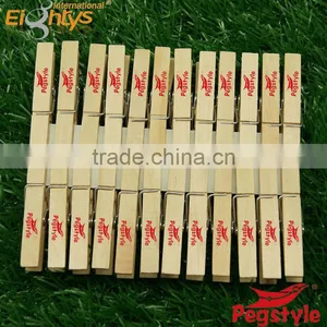 Wooden Pegswith Logo Clips Clothespins thumbnail-1