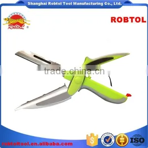 6 in 1 Kitchen Clever Scissors Shears Multi Function Clever Cutter Food Choppers Smart Knife Board Vegetable Slicer thumbnail-1