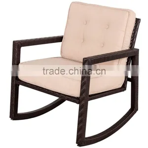 Backyard Rattan Rocking Chair Wicker Rocker thumbnail-1