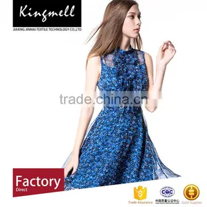 Custom Floral Pattern Print Polyester Fabric Italian Fabric for Lady Dress thumbnail-1