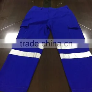 Polycotton His Vis Working Uniform Jacket Pants Reflective Safety Coverall Workwear thumbnail-5