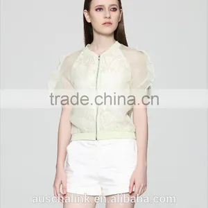 Hot Sale Summer Ladies Lightweight Short Style Silk Jacket OEM Service thumbnail-1