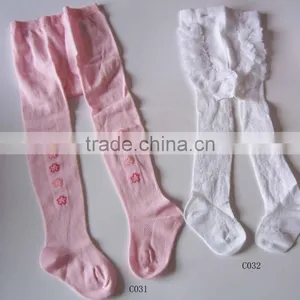 Baby Knitted Cotton Cute Lacing Tights thumbnail-1
