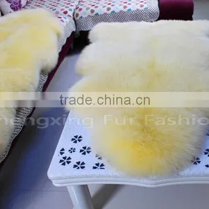 CX-D-112 Real Lamb Sheepskin Fur Wool Throw Blanket Fur Rug thumbnail-4