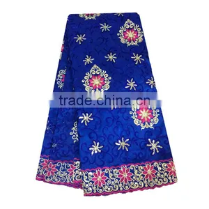 2017 India Hot Selling Lace Cheap Price Raw Silk George Wrappers thumbnail-4