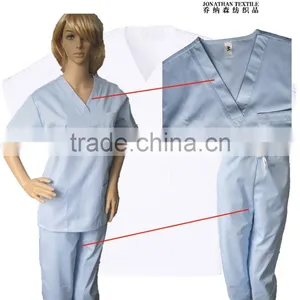 2017 Three Pockets Scrub Top Medical Uniform Unisex Scrub thumbnail-1