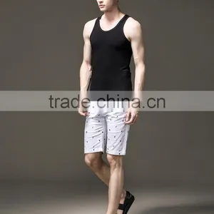 Mens Black Plain Custom Gym Stringer Vest thumbnail-2