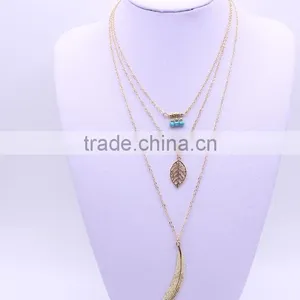 Zm35137a Woman Jewelry Necklace 2017 Fashion Layer Chain Statement Necklace thumbnail-1