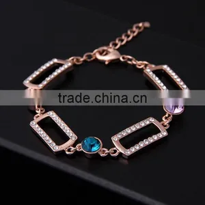 Zm33716a Fashion Wholesale Gold Plated Colorful Bracelet Jewelry thumbnail-4