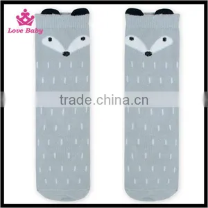 Gray Fox Socks Knitting Cotton Warm Winter Kids Sassy Leg Warmers Wholesale thumbnail-1