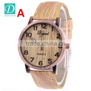 Newest Wooden Leather Watch Custom Logo Fashion Wrist Watch thumbnail-4