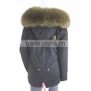 Myfur Customized Men Parka Jackets With Real Fur Lining And Hood Trimmed thumbnail-1