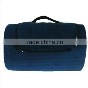 Hot Sale Dark Blue Solid Polar Fleece Blanket, Portable Picnic Blanket thumbnail-1