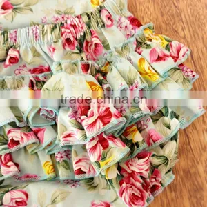 Baby Girls' Floral Prints Summer Backless Ruffle Jumpsuit thumbnail-4