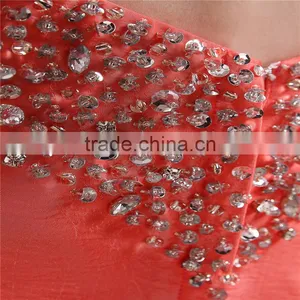 Short Party Cocktail Dress Beaded Pleated Taffeta Short Party Dress AS028 thumbnail-2
