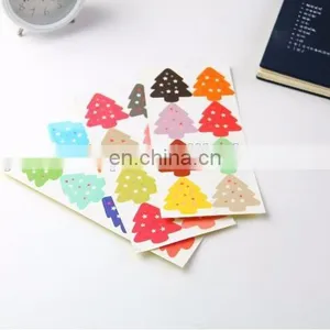 Cute Colorful Christmas Tree Box Bag Label Baking Bag Sealing Sticker Baby Shower Gift Decoration Craft Packing thumbnail-3