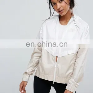 Wholesale Classic Women Nylon Custom Plain Bomber Sports Jacket thumbnail-2