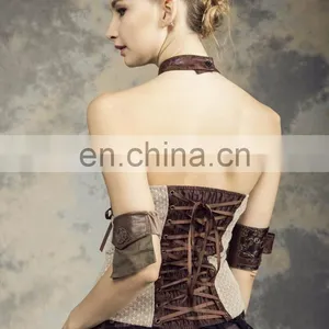 Steampunk Sleeveless Open Shoulders Corsage Style Top thumbnail-6