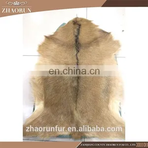 High Quality Natural Real Goat Fur Blanket Rug thumbnail-4
